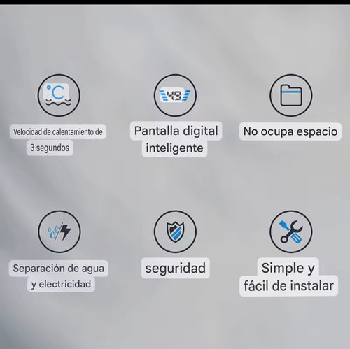 Calentador de Agua Instantáneo 3500W 220V - Termo Eléctrico Digital para Ducha