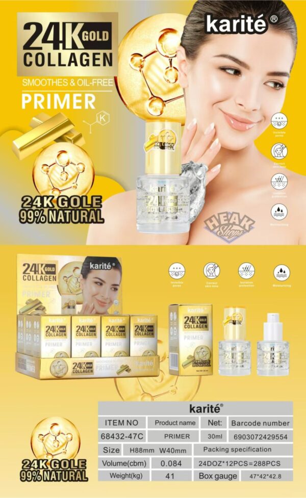 ▪️BASE DE MAQUILLAJE 24K ORO Y COLÁGENO, 30ml - Imagen 3