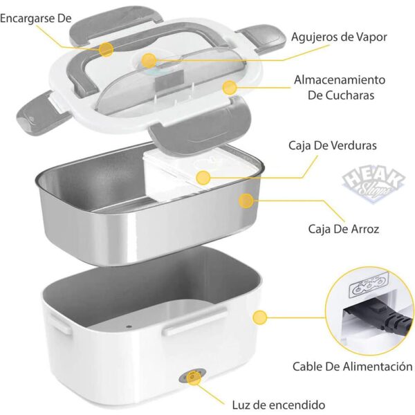▪️ FIAMBRERA ELÉCTRICA 2 EN 1 CON RECIPIENTE DE ACERO - Imagen 5