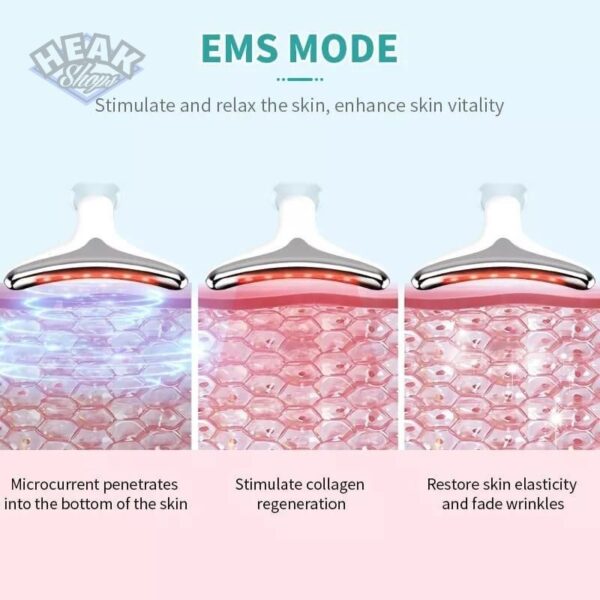 ▪️MASAJEADOR ANTIARRUGAS FACIAL CON 3 MODOS LED - Imagen 4