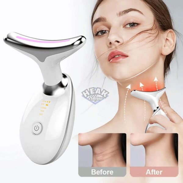 ▪️MASAJEADOR ANTIARRUGAS FACIAL CON 3 MODOS LED