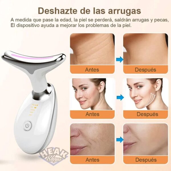 ▪️MASAJEADOR ANTIARRUGAS FACIAL CON 3 MODOS LED - Imagen 6