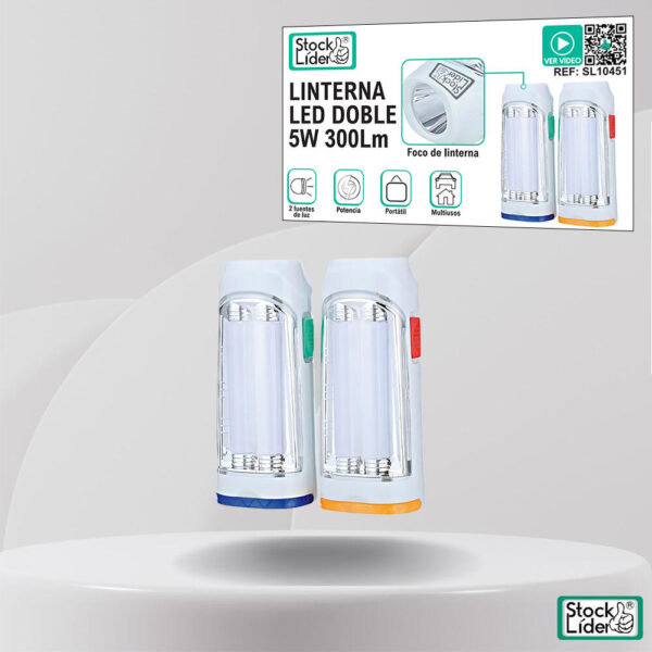 ▪️PACK DE DOS LINTERNA FOCO 5W 300Lm - Imagen 4